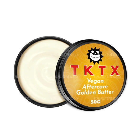 Manteiga dourada de cuidados posteriores - Karité e ingredientes naturais - Vegan TKTX