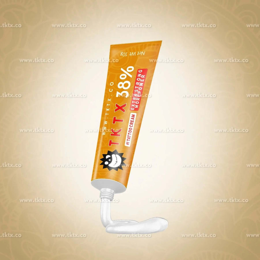 
                      
                        TKTX 38% numbing tattoo cream tube for pain-free tattooing and procedures
                      
                    